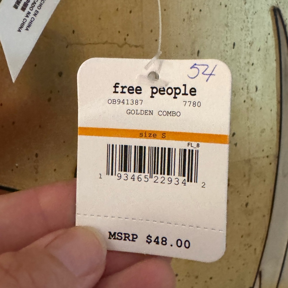 Free People Orange and Green Halter Crop Top - Picture 4 of 5